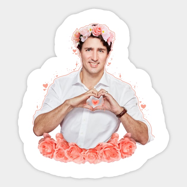 Justin Trudeau aesthetic Sticker by Cheerhio